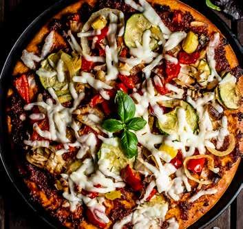 LENTIL SALAD DINNER: PIZZA AND