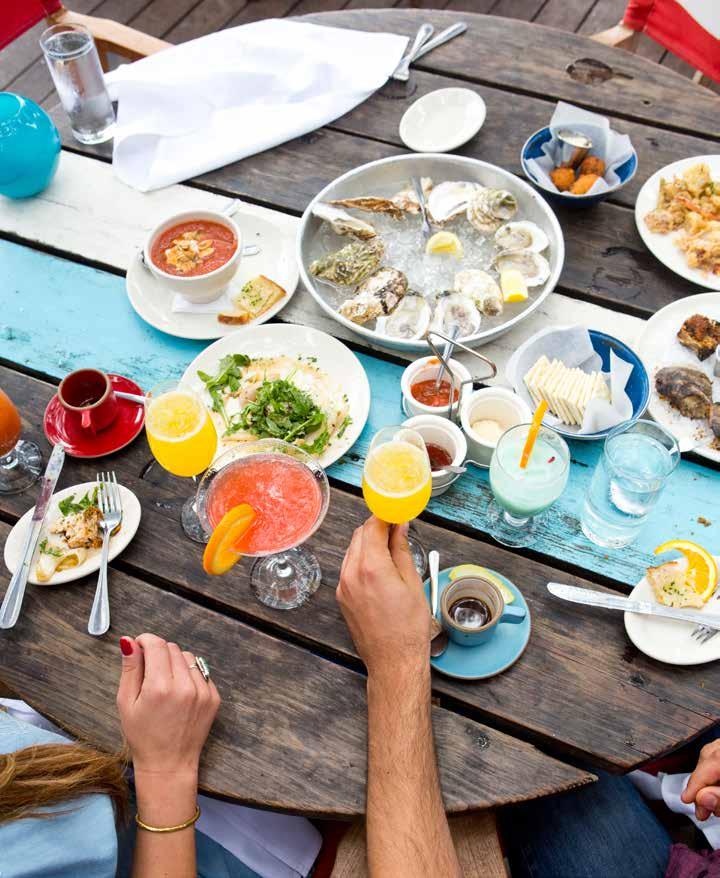 A perfect brunch spread - complete with crab
