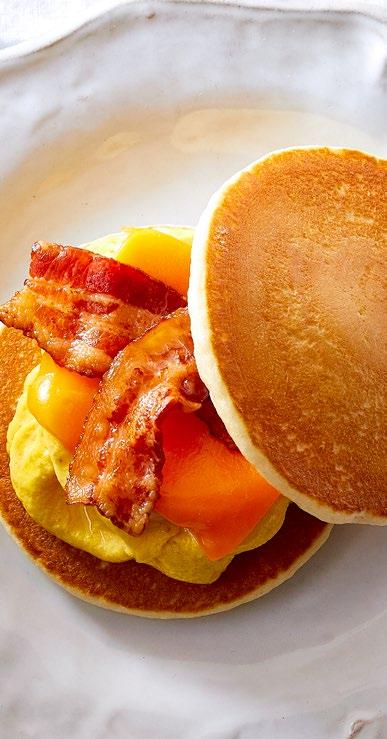 Pancake Breakfast Sandwich This sweet, salty, and totally satisfying egg sandwich will be your new favorite!