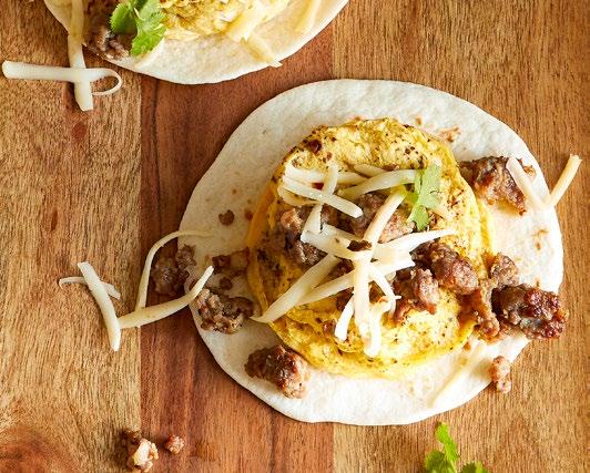 On-the-Go Breakfast Taco Tacos for breakfast? Why not? They only take 2 minutes to make!