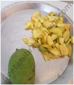 ~ 49 ~ Method: 1. Peel and cut the mangoes into small pieces. Keep aside. 2.