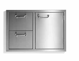 concealed option Easy opening simple tilt-out access Clean convenience the door and stainless bin are removable for easy cleaning NOTE: For planning and