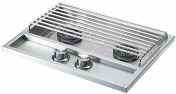 dishwasher-safe LSB501 SINGLE SIDE BURNER Versatile intensity one burner that you can turn from low simmer up to intense heat at 12,500 BTU Proven dependability reliable spark ignition system