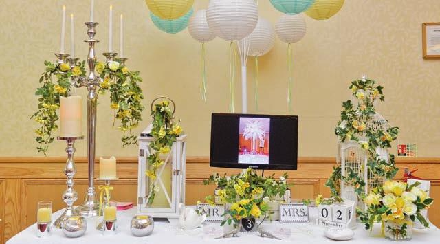 00 per table Additional pearl or crystal garlands can be added to the candelabras for a charge of 15.00 per table Civil Wedding Ceremony Package 175.