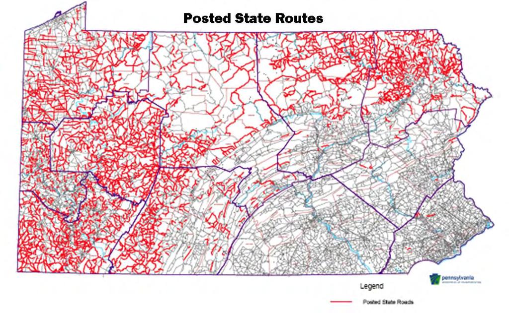 Posted Routes in Pennsylvania
