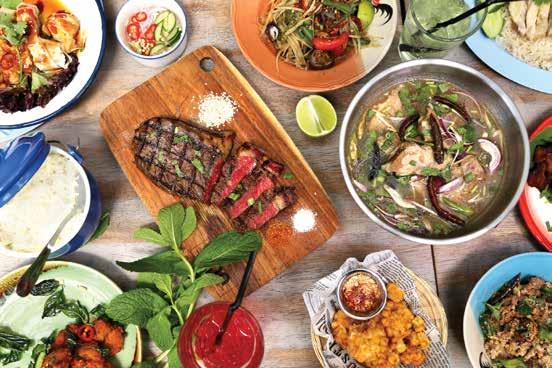 "KINN" means "EAT" "IMM" means "FULL" Thai food is the culmination of all the variety of foods from the four regions of Thailand, Northern, Northeastern, Central and Southern.