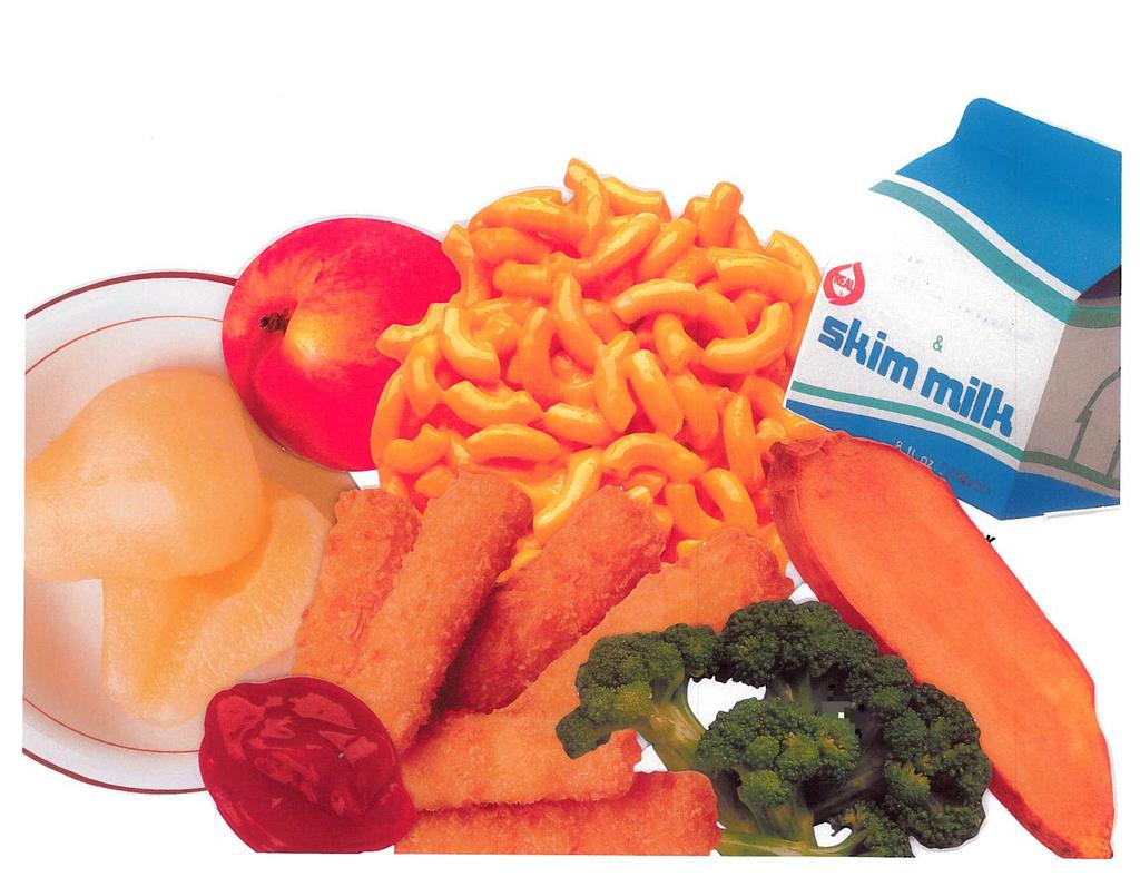 Menu planned for Grades 9-12 Choice: 2 fruit 2 veggies 1 grain 2 m/ma 1 milk Fish Sticks, Macaroni and Cheese Pears-Fruit 1 cup Nectarine (med)-fruit 1/2 cup Mac and Cheese-M/MA 1 oz. eq.