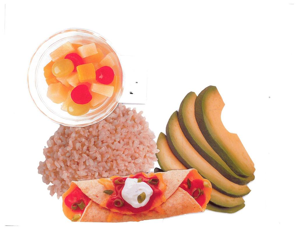 Mixed Fruit-Fruit 1/2 cup Avocado-Veggie (Other) 1/2 cup the Spanish Rice-Grain 1 oz. eq.