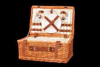 Noble Chest hampers come in three sizes of cottonlined, willow baskets: 53cm length x 35cm width x 30cm height 54cm length x