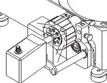 e. without any assembled device. - Assemble the dough spiral (1), locking it into place with the plug () and pressing the spring button installed on the plug head.