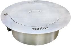 Steel - Round or Square Zentro 24" Smoke Less Fire Pit with Lid - #: ZO-24SLFP & ZO-24SLFP-SQ - Weight 04 lbs.