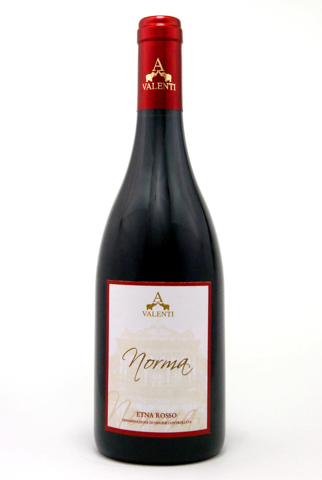 NORMA - ETNA ROSSO D.o.c. Nerello Mascalese, with a tiny amount of Nerello Capuccio (2%), all grown on the North Eastern slopes of Mount Etna, and given twelve months in large Slavonian oak 'botte'.