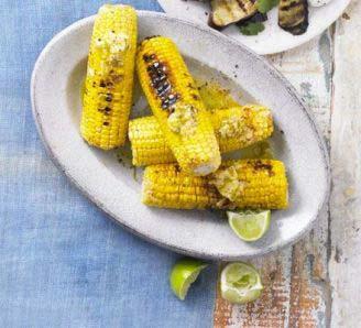 Mexican Corn On the Cob Servings: 4 Cook: 40 minutes Preparation Time: 20 minutes 4 corn cobs 100 g butter, softened zest 1 lime 2 teaspoons chopped fresh chilli or 1 tsp chilli powder, mild or hot,