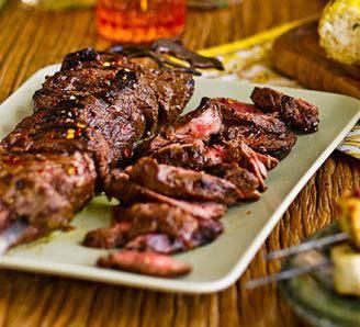 Cumin & Onion Marinated Beef Servings: 4 Yield: 4-6 Cook: 10 minutes Preparation Time: 10 minutes 1 kg thick bavette or onglet steaks, see tip below 2 tablespoons Worcestershire sauce 3 garlic