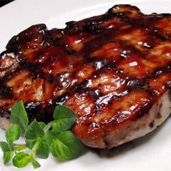 Grilled Pork Loin Chops Servings: 2 Yield: 2 servings Cook: 25 minutes Preparation Time: 10 minutes 2 cloves garlic, minced 2 tablespoons brown sugar 3 tablespoons honey 3 tablespoons soy sauce 3