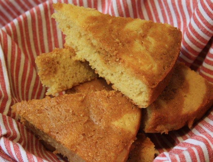 Johnnycake (from the blog Paper and Salt) 1 cup yellow corn meal ½ cup flour 1 tablespoon baking powder ¼ cup sugar ¼ teaspoon salt 1 ½ cups buttermilk or soured milk* 1 egg, lightly beaten 4