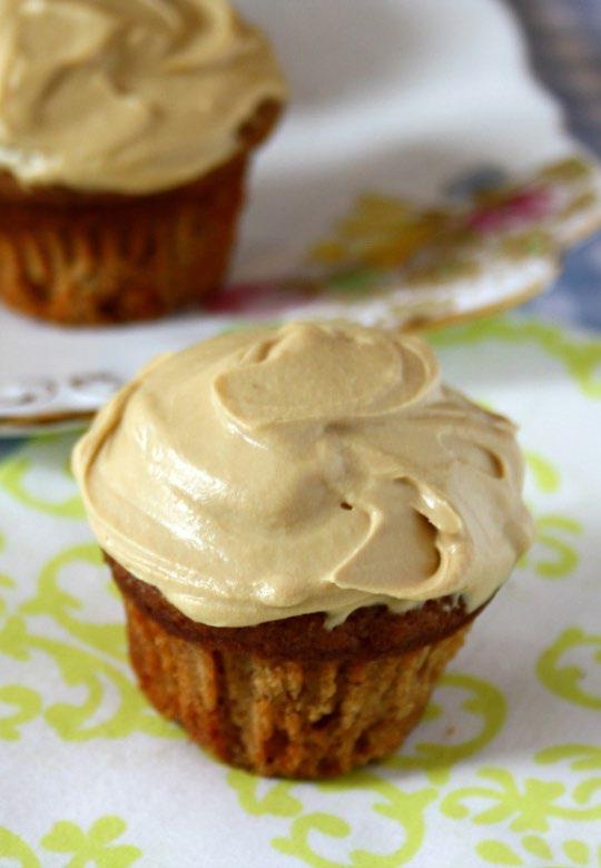 Carrot Cake Muffins with Molasses Cream Cheese Icing Make 18 regular-sized muffins 2 cups flour 1 cup whole wheat pastry flour 4 tsp baking powder ½ tsp baking soda ½ tsp salt 1 cup brown sugar 1 tsp