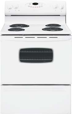 vailable September 2004) Deluxe High-Wattage Coil s No-Drip Chrome Drip Bowls Enamel-Front Oven Door Precision Touch 300 Colors: White,
