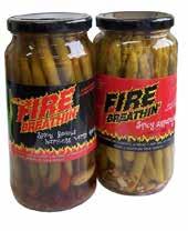 preserved vegetables All-Natural Dairy Free Vegan/Vegetarian FIRE BREATHIN SPICY SPEARS &