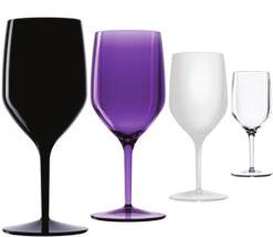 Vertical Beach $9.19 each TECHNO-SHAPED STEMMED GLASSES SUITABLE FOR SPARKLING OR STILL WINES.