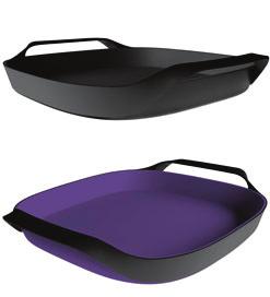 Stripe Tray $41.39 each STACKABLE TRAY, CO-MOLDED IN TWO MATERIALS.