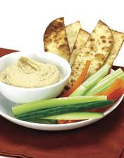 RECEPTION Hummus Platter Served with Pita Chips, Carrot & Celery sticks. serves 25 ppl.