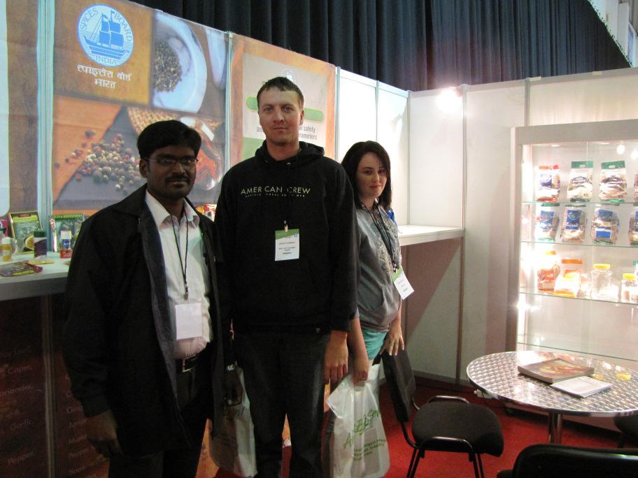 Importer from South Africa visited our stall and asking about the rate of spices, quantity spices, quality of spices and exporters details etc.