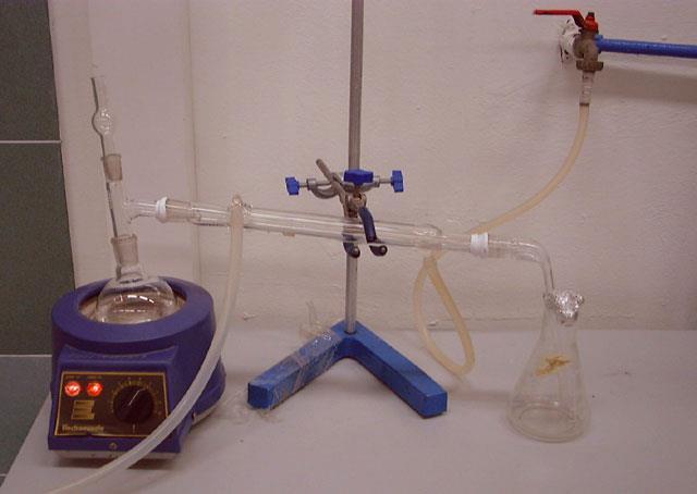 substances from a liquid mixture by selective evaporation and condensation.