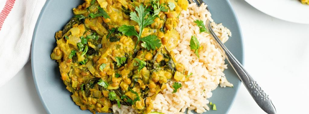 Detox Spinach Lentil Curry 16 ingredients 25 minutes 4 servings 1. In a large skillet, heat oil over medium heat.