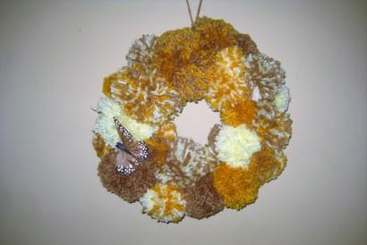 Pinwheel appetizers A variety of flavors Pompom wreath You tell us the color
