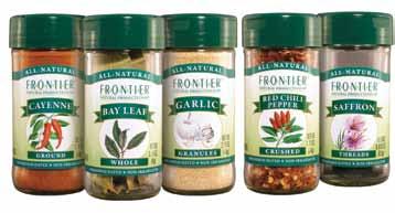 Frontier Specials All-Natural Bottled Spices - 15% Off Item # Product Name Wt./oz. Reg. Whls Sale Price SRP 18328 Allspice Ground, Jamaican 1.92 3.16 2.69 4.79 18330 Anise Seed Whole 1.62 2.90 2.47 4.