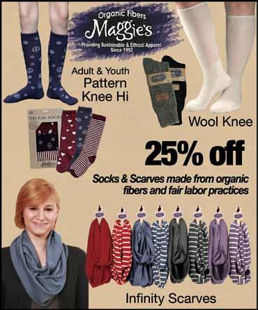 Item # Product Name Price SRP Item # Product Name Price SRP Member NEWS Frontier Specials Specials Closeouts Maggie s Functional Organics Children s Socks Youth Knee Hi s Tri-Packs 226573