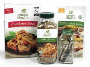 Member NEWS New Simply Organic Holiday Items Make Traditional Meals Convenient and Delicious Simply Organic is offering four new organic items for the 2012 holidays that include festive baking mixes,