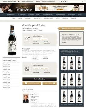 Page Beer portfolio Breweries & Brewpubs The new BeerConnoisseur.com boasts an expert online beer review.