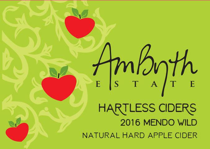 Wild Mendo Hard Cider 2016 appellation Mendocino location Foraged variety of apples from a wooded property in the coastal range 15 miles from the ocean near Fort Bragg, Mendocino County, California.