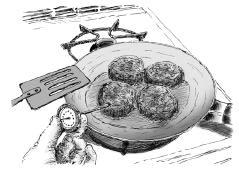 IV. Cooking Food Safely Meats I cook ground meat patties thoroughly, to the proper temperature, using a thermometer. I cook ground meat patties until they are brown and juices are clear.