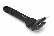 B2Q GRILLWARE GRILL BRUSHES GRILL BRUSH AND PAD LONG - BLACK 76994 19" PP, stainless steel bristles 8-76824-76994-8 3-in-1 head has scrub pad,