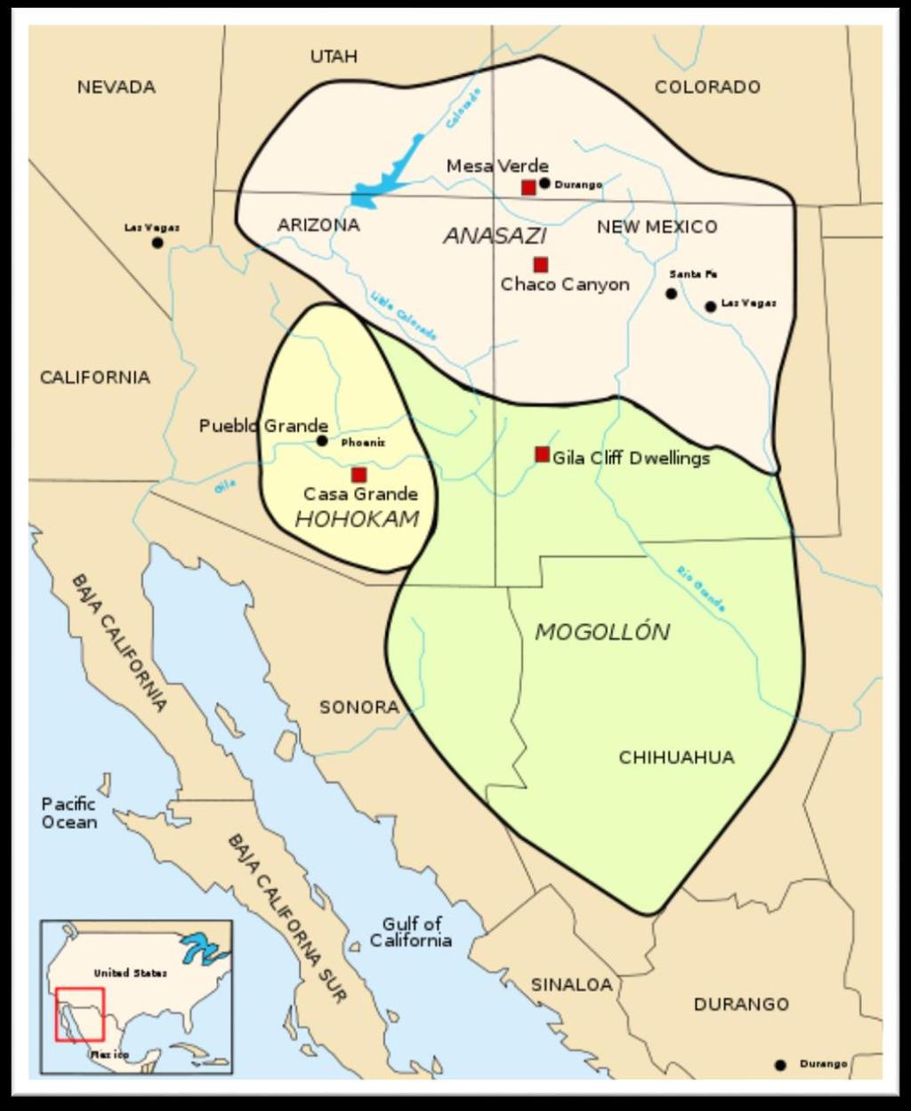 Four Corners Three groups dominate the oldest period of North American prehistory: