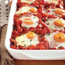 baked egg cooked with