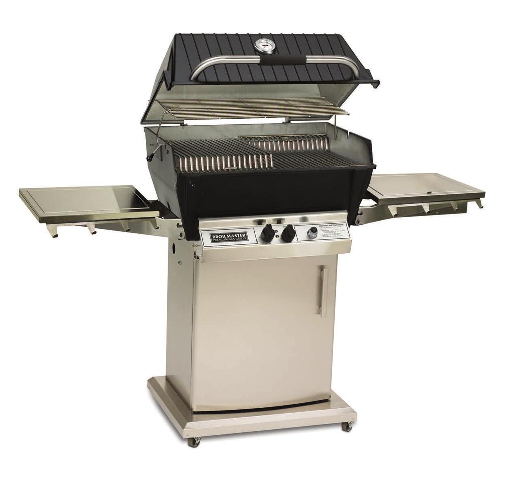 STAINLESS STEEL RETRACT-A-RACK Serves as an added cooking level. Removes for additional cooking space. HEAT INDICATOR Precision probe heat indicator 100-700 F.