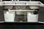 Easy Clean Up An optional hand washing sink with splash guard meets