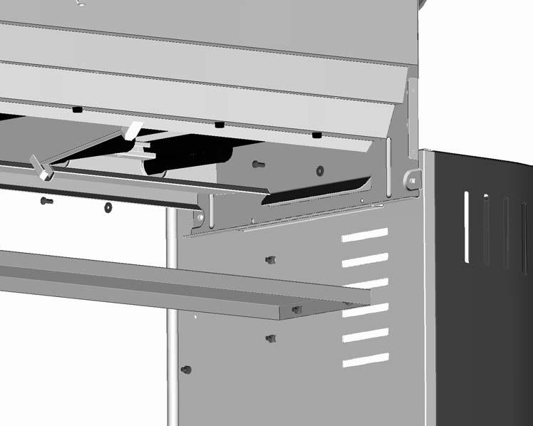 LOOSELY fasten the Firebox to the Right Side Panel with two Flat Washers (DY) and two Screws (TN) as shown in Fig. 8-A.