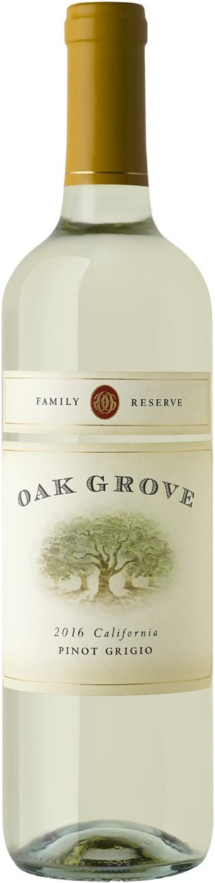 2016 Oak Grove Family Reserve Pinot Grigio Alcohol 13.2% ph 3.49 T.A. 0.