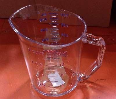 MEASURING CUP- 1 CUP (CMS# 4095 & 4067) Suggested Uses: Used to measure the volume of liquids 
