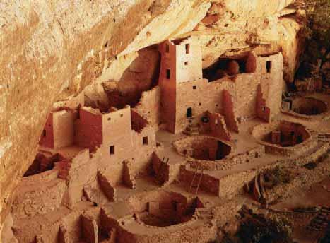 16 CHAPTER 1 A CONTINENT OF VILLAGES, TO 1500 Cliff Palace, at Mesa Verde National Park in southwest Colorado, was created 900 years ago when the Anasazis left the mesa tops and moved into more
