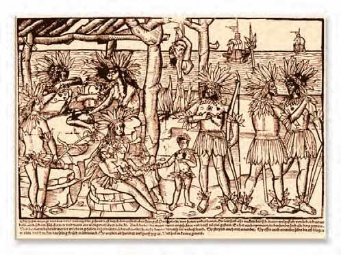An Early European Image of Native Americans From the very beginning of Europeans contact with native American peoples, they depicted Indians as savages rather than as peoples with complex cultures.