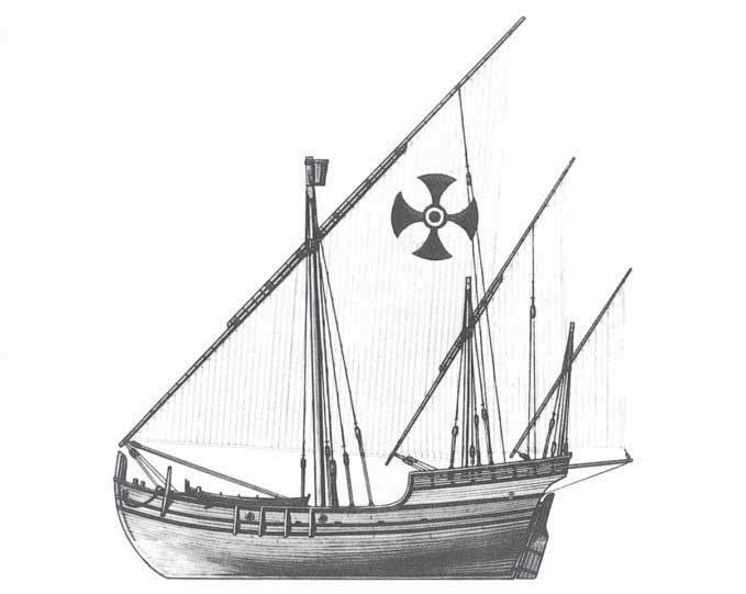 38 CHAPTER 2 WHEN WORLDS COLLIDE, 1492 1590 This ship, thought to be similar to Columbus s Niña, is a caravel, a type of vessel developed by the naval experts at Henry the Navigator s institute at