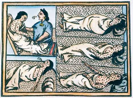 WHEN WORLDS COLLIDE, 1492 1590 CHAPTER 2 43 This drawing of victims of the smallpox epidemic that struck the Aztec capital of Tenochtitlán in 1520 is taken from the Florentine Codex, a postconquest