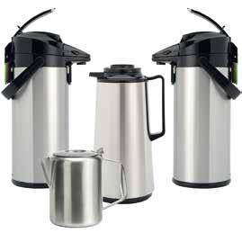 4 litres and is equipped with a no-drip tap, gauge glass and brew through lid with blender.