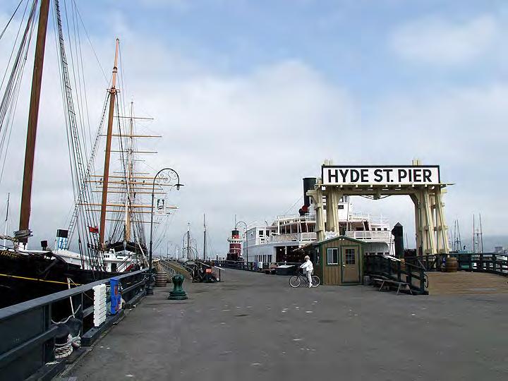 Hyde Street Pier The car ferries docked here
